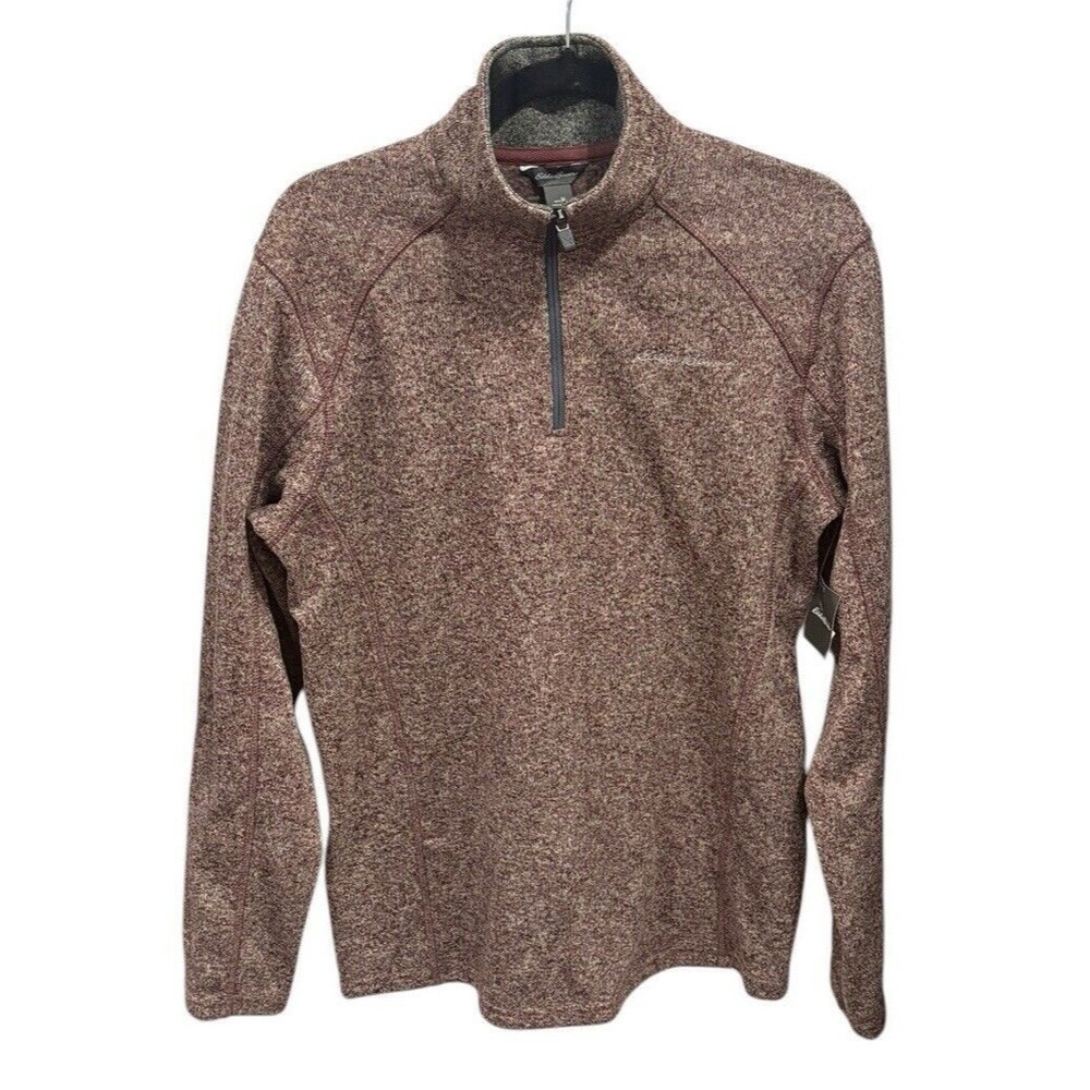 Eddie Bauer Radiator Fleece 1/4 Zip Dusty Red Size Medium